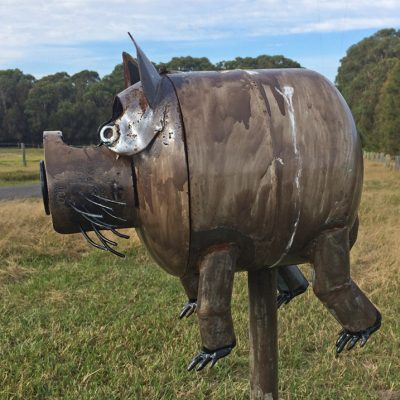 Wombat Letterbox - side view